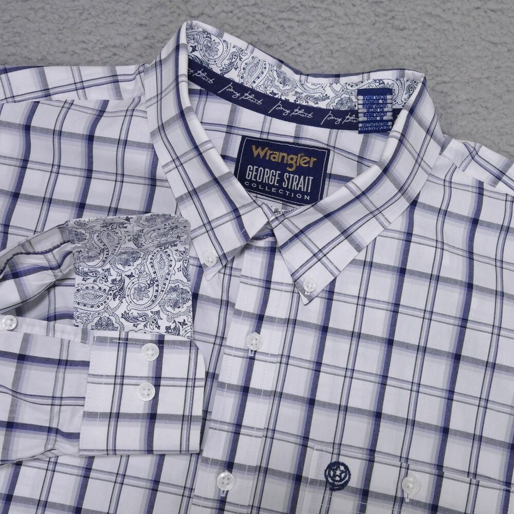 Wrangler George Strait Collection Shirt Mens 3XLT Tall Long Sleeve Geometric